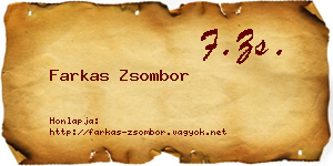 Farkas Zsombor névjegykártya